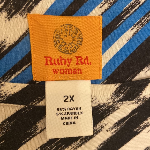 EUC Ruby Rd. 3/4 Sleeve Knit Top, size US 2X - Picture 2 of 8